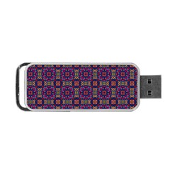 Tile Pattern Background Image Purple Portable Usb Flash (two Sides) by Pakrebo