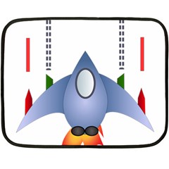 Spaceship Rocket Space Game Cosmos Fleece Blanket (mini)