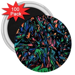 Tree Forest Abstract Forrest 3  Magnets (100 Pack) by Pakrebo