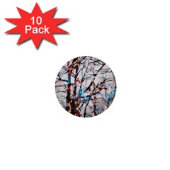 Forest Abstract Artwork Colorful 1  Mini Buttons (10 Pack) 