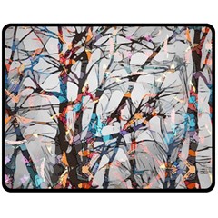 Forest Abstract Artwork Colorful Fleece Blanket (medium) 