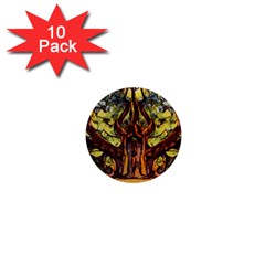 Tree Monster Maestro Landscape 1  Mini Buttons (10 Pack)  by Pakrebo