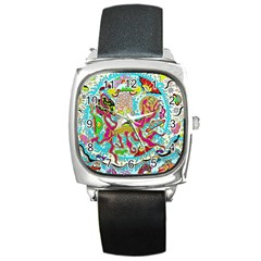 Supersonic Octopus Square Metal Watch