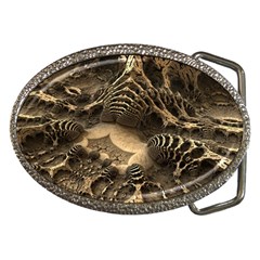 Fractal Bones Cave Fossil Render Belt Buckles