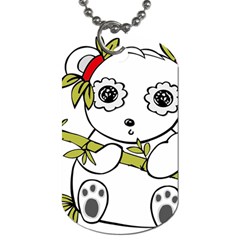 Panda China Chinese Furry Dog Tag (two Sides) by Sudhe