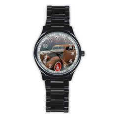Auto Old Car Automotive Retro Stainless Steel Round Watch