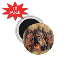 Head Horse Animal Vintage 1 75  Magnets (10 Pack) 