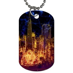City View San Francisco Usa Dog Tag (one Side) by Pakrebo