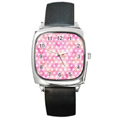 Traditional Patterns Hemp Pattern Square Metal Watch