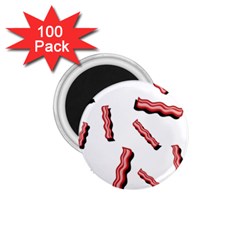 Funny Bacon Slices Pattern Infidel Red Meat 1 75  Magnet (100 Pack)  by genx