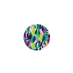 Leaves Drawing Pattern Nature 1  Mini Buttons