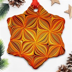 Electric Field Art Xlv Snowflake Ornament (two Sides) by okhismakingart