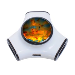 Tie-dye Sky 3-port Usb Hub by okhismakingart