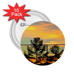 Fence Line Trees 2 25  Buttons (10 Pack)  by okhismakingart