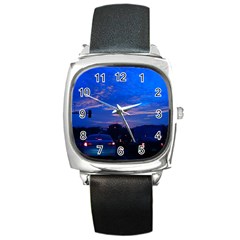 Blue Highway Square Metal Watch