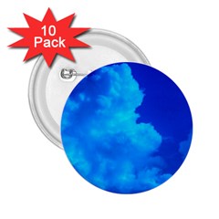 Deep Blue Clouds 2 25  Buttons (10 Pack)  by okhismakingart
