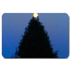 Tree And Moon Large Doormat  by okhismakingart