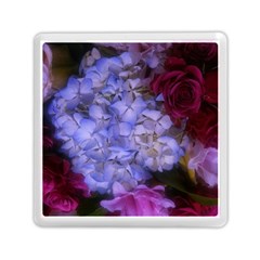 Hydrangea Arrangement Ii (blue Tint) Memory Card Reader (square) by okhismakingart