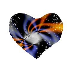 Supernova Space Star Standard 16  Premium Flano Heart Shape Cushions by Pakrebo