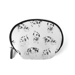 Pigs Handrawn Black And White Square13k Black Pattern Skull Bats Vintage K Accessory Pouch (Small) Back