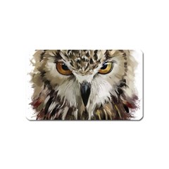 Vector Hand Painted Owl Magnet (name Card) by Sudhe