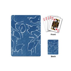 Katsushika Hokusai, Egrets From Quick Lessons In Simplified Drawing Playing Cards (mini) by Valentinaart
