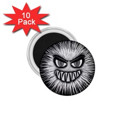 Monster Black White Eyes 1 75  Magnets (10 Pack)  by HermanTelo