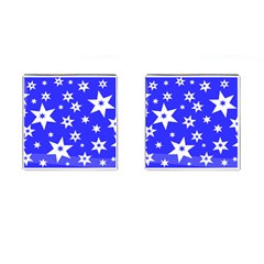 Star Background Pattern Advent Cufflinks (square) by HermanTelo