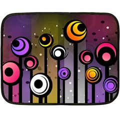 Abstract Flora Pinks Yellows Fleece Blanket (mini)