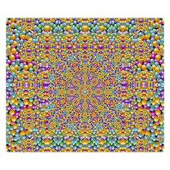 Pearl And Pearls And A Star Festive Double Sided Flano Blanket (small)  by pepitasart