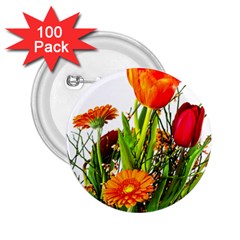 Tulip Gerbera Composites Broom 2 25  Buttons (100 Pack)  by Pakrebo