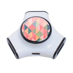 Background Geometric Triangle 3-port Usb Hub by Sapixe
