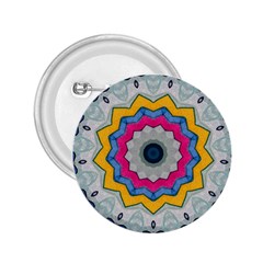 Kaleidoscope Bright Flower Mandala 2 25  Buttons