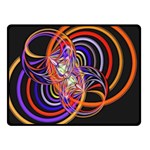 Multicolor Multi Color Circles Double Sided Fleece Blanket (Small)  45 x34  Blanket Back