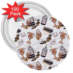 Hufflepuff Pattern 3  Buttons (100 Pack)  by Sobalvarro
