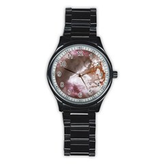Thunder Thunderstorm Storm Weather Stainless Steel Round Watch by Pakrebo