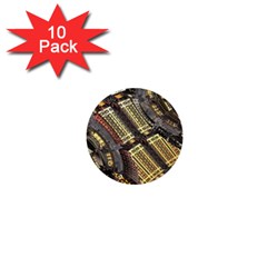 Render 3d Fractal Design Metal 1  Mini Buttons (10 Pack)  by Pakrebo