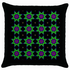 Seamless Wallpaper Pattern Throw Pillow Case (black)