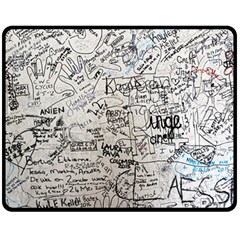 Messages Note Notitiebord Memo Double Sided Fleece Blanket (medium)  by Pakrebo