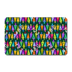 Pattern Back To School Schultüte Magnet (rectangular) by Pakrebo