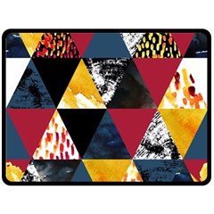 Triangles Double Sided Fleece Blanket (large) 