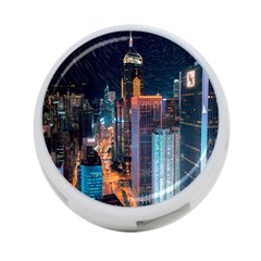 High Rise Buildings With Lights 4-port Usb Hub (one Side) by Pakrebo