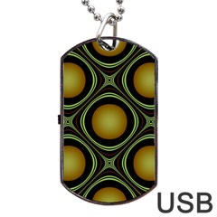 Abstract Background Design Dog Tag Usb Flash (two Sides)