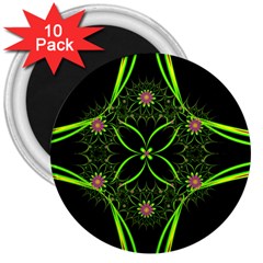 Artwork Fractal Allegory Art 3  Magnets (10 Pack) 