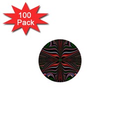 Abstract Art Fractal Art Pattern 1  Mini Buttons (100 Pack)  by Sudhe