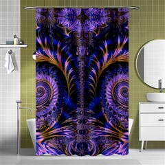 Abstract Fractal Pattern Artwork Shower Curtain 48  X 72  (small) 