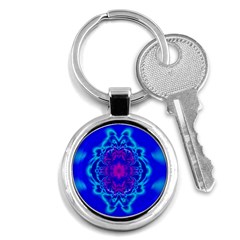 Digital Art Artwork Fractal Color Abstact Key Chain (round) by Pakrebo