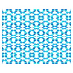 Fabric Geometric Aqua Crescents Double Sided Flano Blanket (medium)  by Bajindul