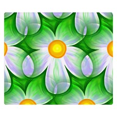 Seamless Repeating Tiling Tileable Flowers Double Sided Flano Blanket (small)  by Wegoenart