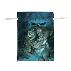 Aweome Troll With Skulls In The Night Lightweight Drawstring Pouch (s) by FantasyWorld7